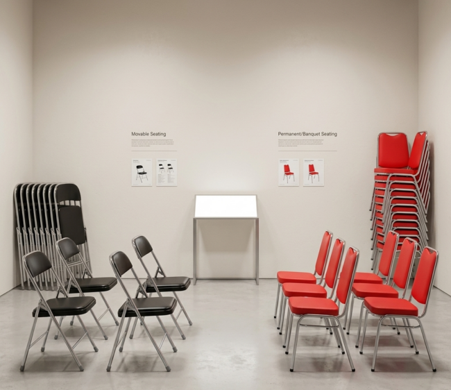 Comparison Folding Chair and Stacking Chair Chitose