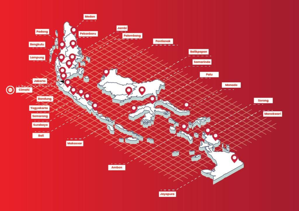 Peta Distributor Chitose di Indonesia